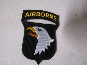 MILITARY PATCH HOOK AND LOOP COLORED SET OF 2 101ST AIRBORNE WITH TAB