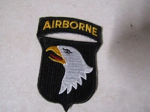 MILITARY PATCH HOOK AND LOOP COLORED SET OF 2 101ST AIRBORNE WITH TAB - Picture 1 of 3