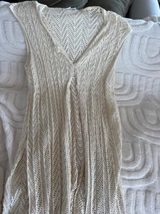 Jacque & Koko long Cardigan Sweater Crochet Plus SZ 2628 Vintage - Picture 1 of 8