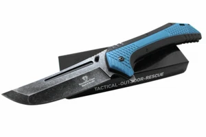 Cuchillo plegable táctico ojo de serpiente 12" jumbo enorme resistente hoja lavada en piedra - Imagen 1 de 6