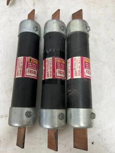 👀 3) FUSETRON 80 AMP DUAL ELEMENT TIME DELAY FUSE 600 VAC FRS 80 LOT OF 3 - Picture 1 of 6