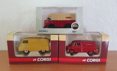 VANS 3x 1:76 OO OXFORD & CORGI anni 50 60 pubblicità Austin 3 vie Morris J2 Bedford CA