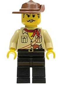 LEGO New Johnny Thunder Minifig Brown Wide Brim Hat Adventurers Desert D572 - Picture 1 of 1