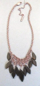 $80 Kenneth Cole N.Y. FALL IRIDESCENT Drop Copper-Tone Bib Necklace - Picture 1 of 3
