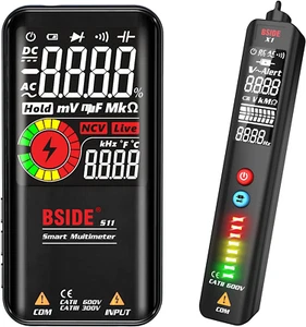 Multimeter & Spannungsprüfer Set Wiederaufladbar Lcd-Digital-Voltmeter Und Ebtn - Bild 1 von 10