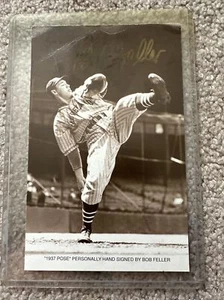 Postcard Size -BOB FELLER "1937 Pose" *AUTOGRAPHED* Ser #2935/10000 - Picture 1 of 3