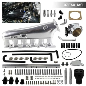 Intake Manifold Fuel Rail 90mm Throttle Body For Nissan Skyline RB25DET R33 2.5L - Picture 1 of 12
