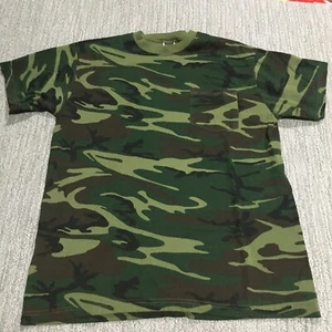 Vintage Ranger T Shirt Mens Large Green Camo Camouflage Hunting Front Pocket 90s - Picture 1 of 10