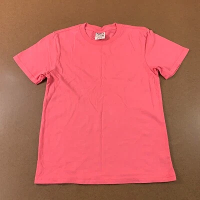 Port & Company Youth Medium Pink Cotton Short Sleeve Crew Neck T-Shirt New - Image 1 of 4