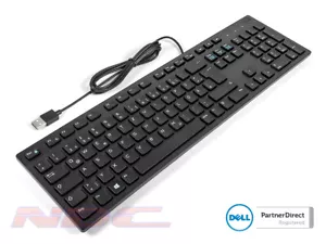 NEW Dell KB216 GERMAN Slim Office Multimedia Desktop Keyboard (BLACK) - Picture 1 of 2