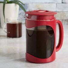 Burke Deluxe Cold Brew Iced Coffee Maker, Comfort Grip Handle, 1.6 qt Red