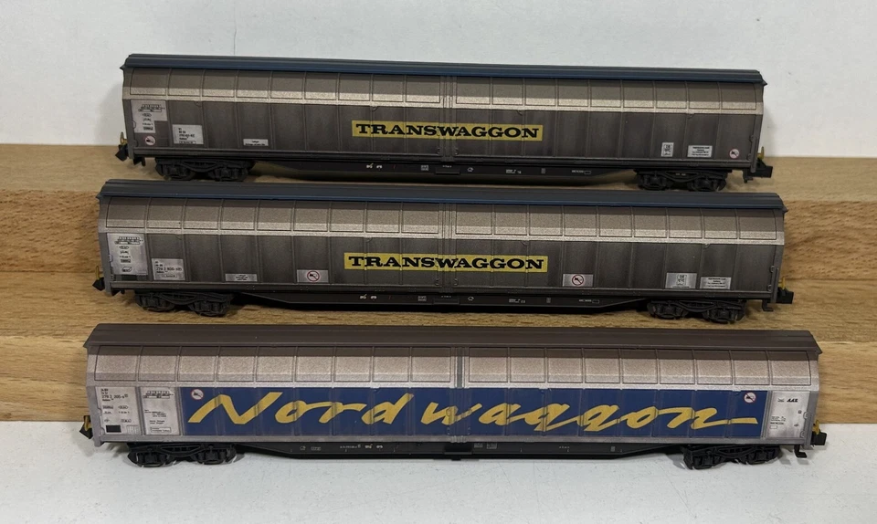 Spur N Trix 18297 Schiebewandwagen-Set "Transwaggon" Neu OVP