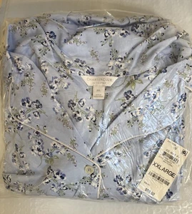 Charter Club Damen Schlafanzug Extra Extra Large Kurzarm Blumenmuster - Bild 1 von 3