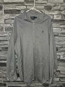 Vintage POLO RALPH LAUREN Men's Shirt Lowell Sport Size 2XL L/S Gray - Picture 1 of 10