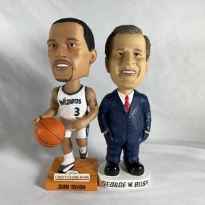 Lot Juan Dixon Bobblehead Washington Wizards SGA 2002 et président George Bush - Photo 1/5