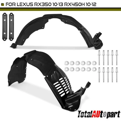 2 piezas forros de guardabarros interiores protector contra salpicaduras para Lexus RX350 10-13 RX450h 10-12 delantero Foto 1 de 4
