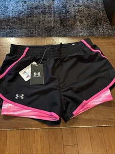 Under Armour Youth Large Girls 2 In 1 Shorts. New With Tags. - Picture 1 of 2
