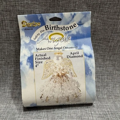 "Kit de adorno de cuentas de ángel piedra de nacimiento Darice diamante de abril Navidad 4""" Foto 1 de 4