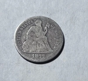 1877 seated liberty dime - Picture 1 of 2