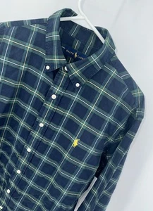 Polo Ralph Lauren Blue Check Plaid Button Front Down Shirt Men’s Large - Picture 1 of 8