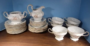 27 Pieces of Johann Haviland Sepia Rose China from Bavaria, Germany - Picture 1 of 9