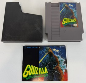 GODZILLA - NINTENDO NES - CART & MANUAL *TESTED & WORKING*