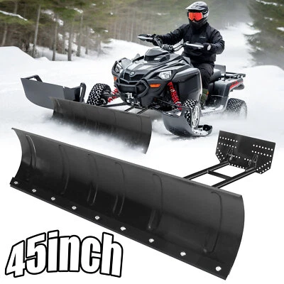Snow Plow Blade Universal Kit Adjustable 45" For Honda Kawasaki Polaris ATV - Image 1 of 4