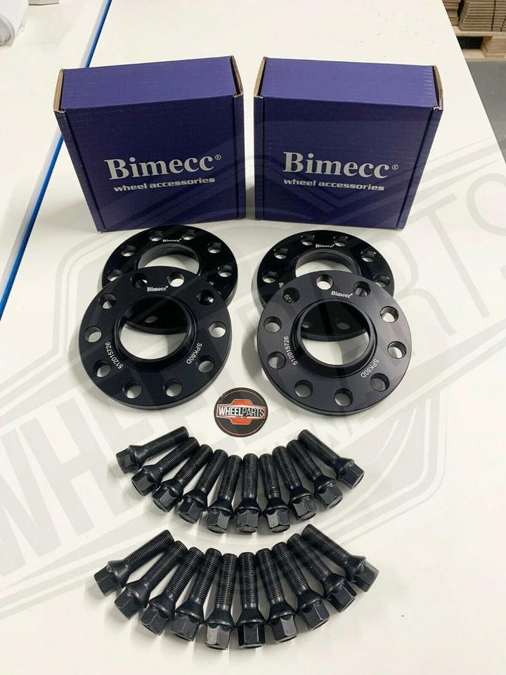 Espaciadores y pernos de rueda Bimecc negros 2x15 mm 2x20 mm MINI Cooper 14+ - Imagen 1 de 1