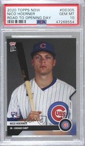 2020 Topps Now Road to Opening Day /443 Nico Hoerner PSA 10 GEM MT Rookie RC