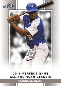 5 ct lot 2018 Emanuel Dean Leaf Perfect Game Nike AA Classic Aflac Limited-Ed SP