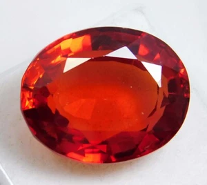 Natural 30.20 Carat Orange Hessonite Garnet Oval Shape Certified Gemstone - Picture 1 of 12