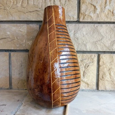 Guiro de Calabaza, Guiro de Calabaza Natural, Guiro de Percusión Peruana, Percusión Latina Foto 1 de 4