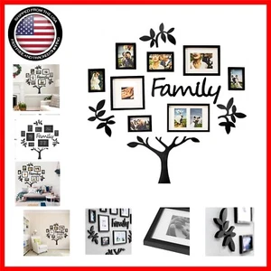 Stylish Wall Mounted Gallery Frame for 8 Photos - Perfect for Family Memories - Picture 1 of 11