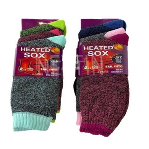 6 pares de calcetines térmicos cálidos para mujer invierno trabajo gruesos suaves damas - Imagen 1 de 7
