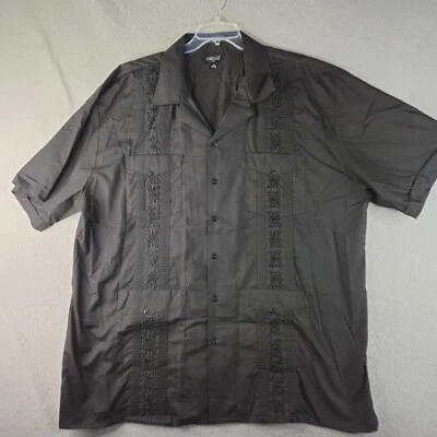Camisa Omega Para Hombres 3X 19 Negra Cuban Bartender Resort Tropical Brillante Audaz Costera Foto 1 de 4