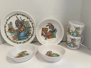 70's Betty Crocker Storybook Melamine 7 Pc Set Peter Rabbit- See Photos - Picture 1 of 20