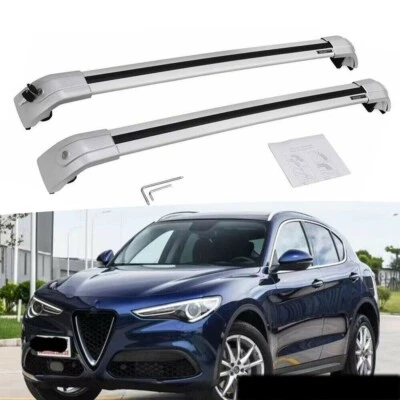 Barra transversal de riel de techo bloqueable para Alfa-Romeo Stelvio 2017-2023 Foto 1 de 4