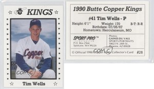 1990 Sport Pro Butte Copper Kings Timothy Wells #28