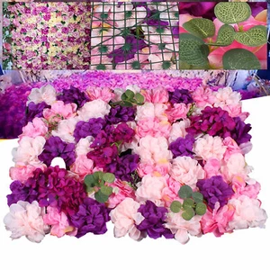 6*Artificial Flower Wall Panel Indoor Outdoor Flower Wall Panel For WeddingDecor - Picture 1 of 12