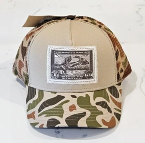 Sombrero con sello de pato YETI - Sharptail camuflado nuevo con etiquetas raro - Imagen 1 de 3