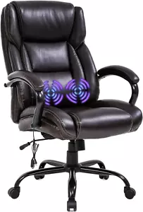 Big and Tall Office Chair 500Lb Wide Seat Massage Desk Chair Ergonomic Computer - Picture 1 of 7
