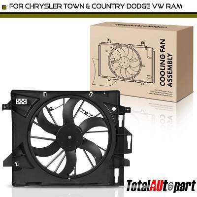 Conjunto de ventilador de refrigeración del radiador con cubierta para Chrysler Town & Country Dodge Ram Foto 1 de 4
