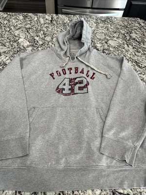 Sudadera con capucha Simply For Sports fútbol gris rojo oscuro #42 Pullover para hombre XL Foto 1 de 4