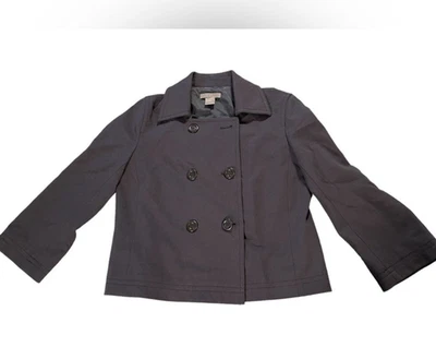 Ann Taylor Women’s 6 Blazer Pea Coat Stretch Navy Blue - Image 1 of 4