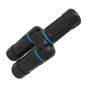 RJ45 8P8C CAT6 Gigabit Ethernet Coupler Female to Female Waterproof Splitter - Afbeelding 1 van 8