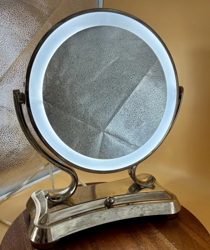 Espejo de Maquillaje Zadro Glamour Pro XL Doble Iluminación 1X, 5X Lupa Cromo Giratorio Foto 1 de 4