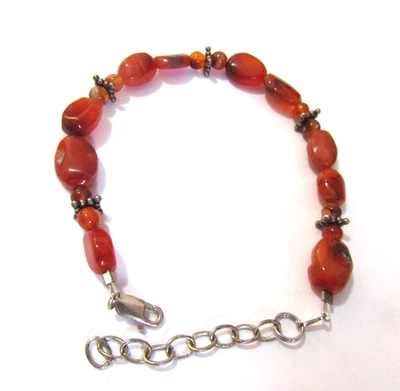 Carnelian Gemstone Stretch Bracelet 8mm 7*7.5 Inch - Image 1 of 4