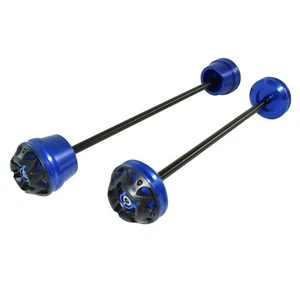 Front & Rear Wheel Axle Fork Sliders Protector Blue For 14-17 YAMAHA MT-07 FZ-07 - Picture 1 of 6