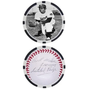 Satchel Paige SIGNED Baseball Legends Poker Chip - Picture 1 of 2