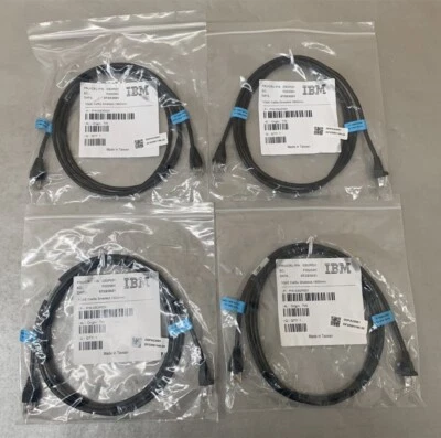 (Lote de 4) Cable Ethernet IBM 03GP031 Cat5e blindado 1 GbE 1900 mm (74" ea.) Foto 1 de 4
